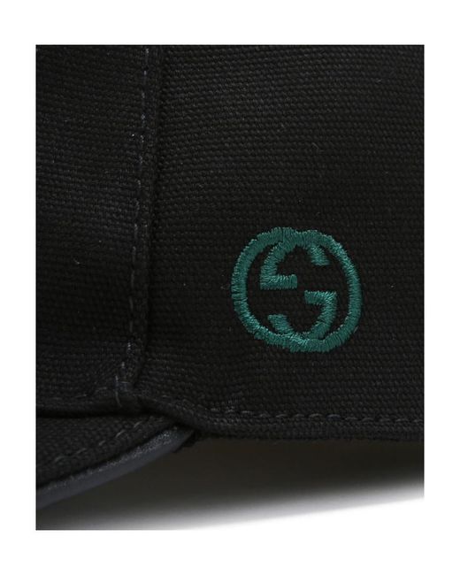 Gucci Black Logo Details Baseball Hat for men