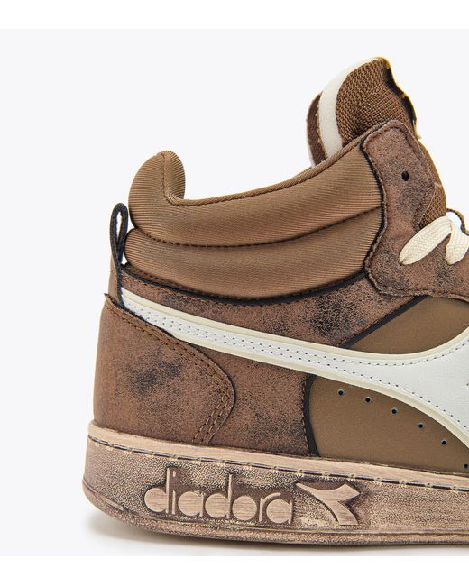Diadora Brown Logo High-Top Board Shoes for men