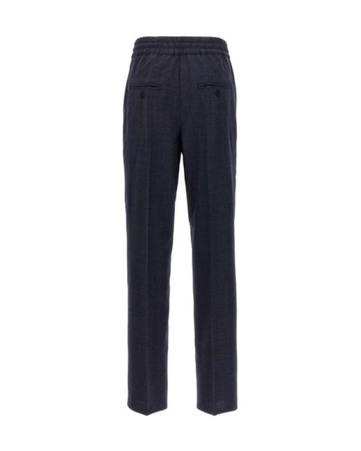 Isabel Marant Blue Priska Checked Stretch-Wool Trousers