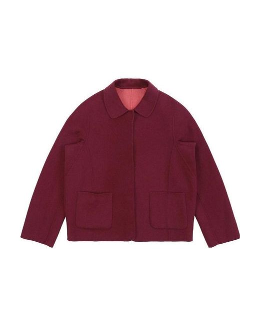 Weekend by Maxmara Red Long-Sleeved Short Style Casual Jacket
