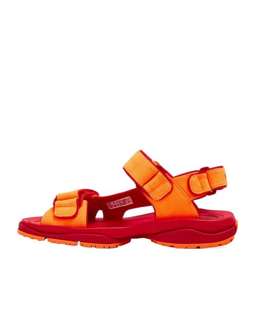 Balenciaga Red Sports Sandals