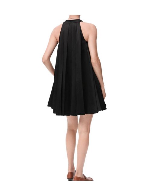 Loewe Black Trapeze Dress In Viscose