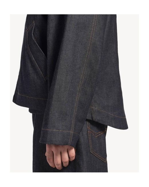 Balenciaga Black Hooded Denim Jacket for men