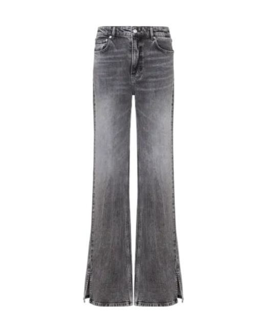 Moschino Gray Denim Trousers With Belt Loops