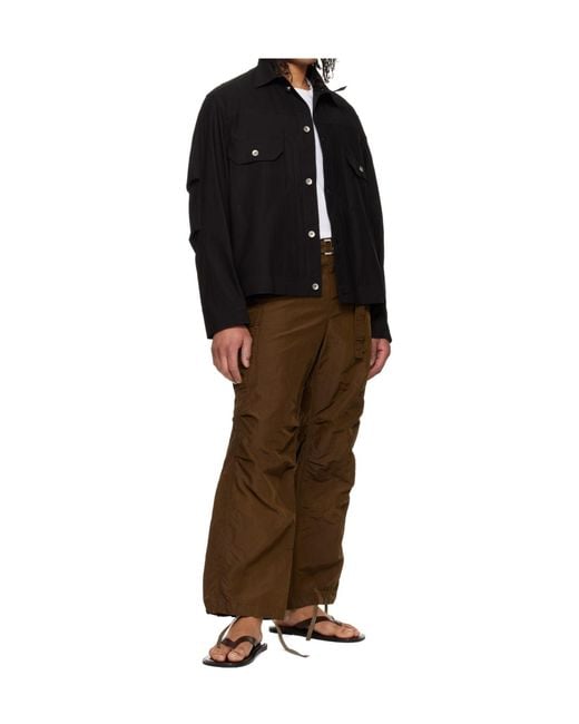 Sacai Brown Belted Cargo Casual Pants for men