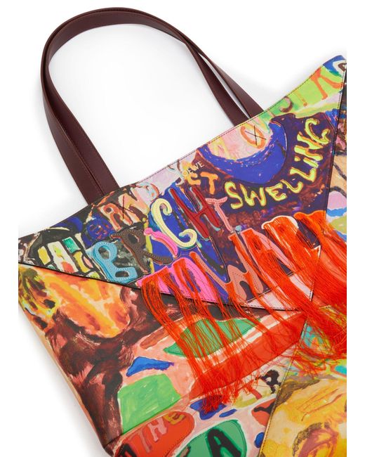 Loewe Red Patterned Shoulder Bag