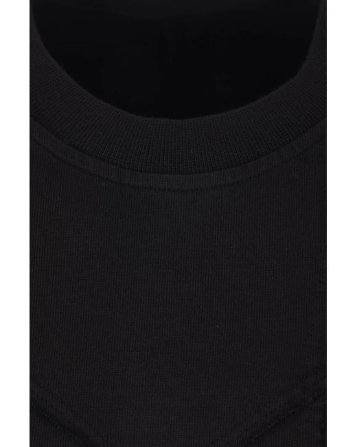 Rick Owens Black Round Neck Short Sleeve T-Shirt for men