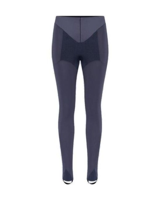 Jean Paul Gaultier Blue Cut Out Detailed Stirrup Leggings