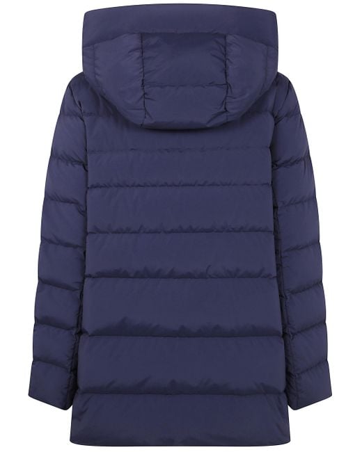 Seventy Blue Hooded Quilted Coat