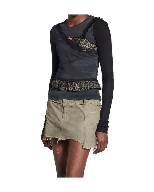 Balenciaga Black Layered Asymmetric Top