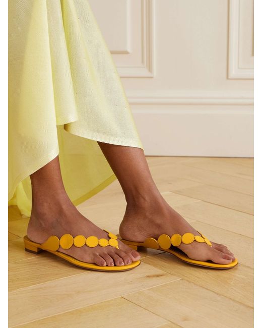 Manolo Blahnik Yellow Round Toe Slippers