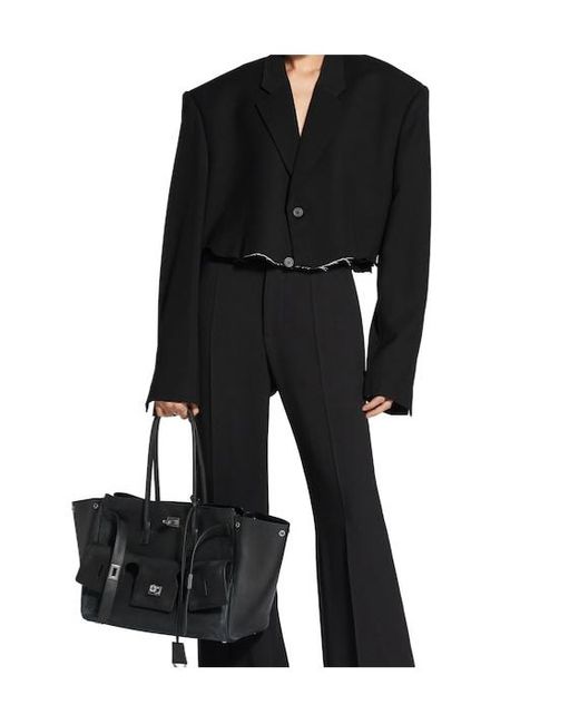 Balenciaga Black Cut-Out Single-Breasted Blazer