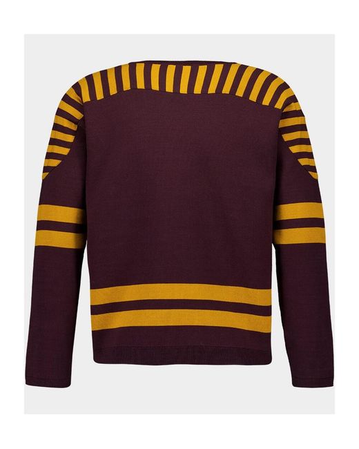 Bode Blue Sweater With Tie Neckline for men