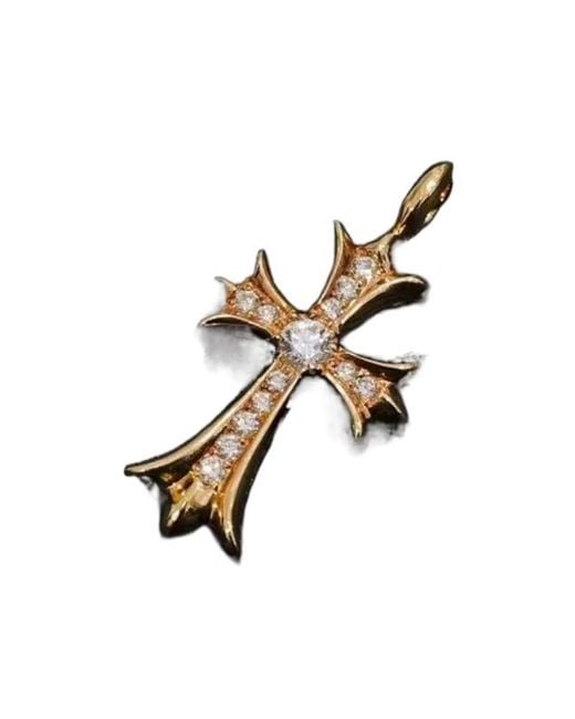Chrome Hearts Metallic Cross Pendant for men
