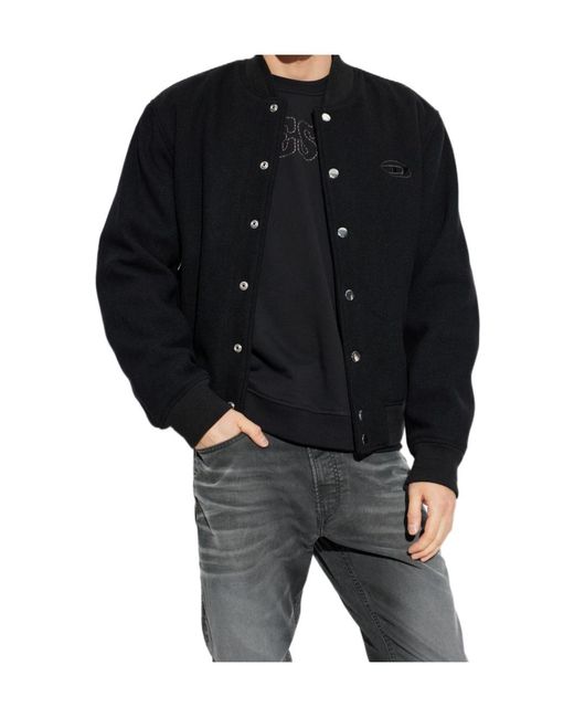 DIESEL Blue J-Arry-Wrd Button-Up Jacket for men