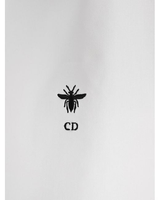 Dior White Sleeveless Lapel Shirt