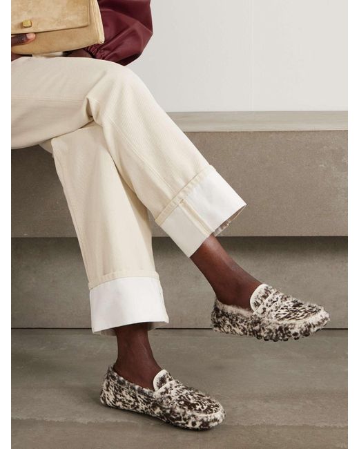 Tod's Gray Gommino Macro Loafers