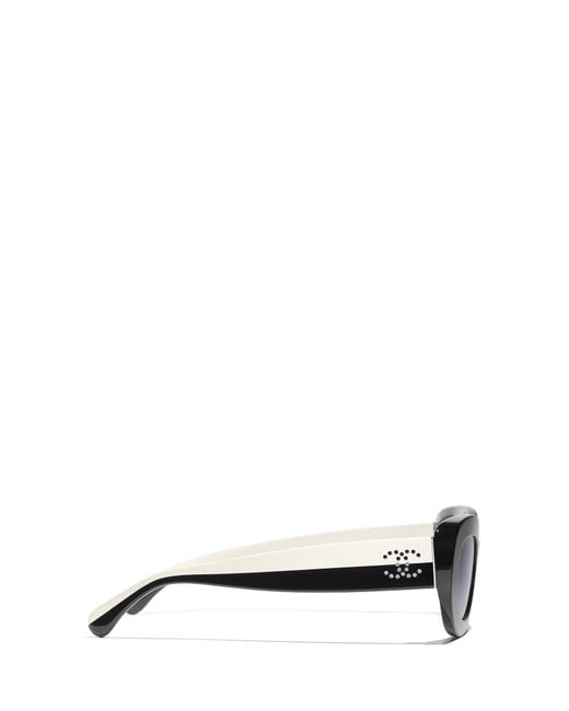 Chanel White Full Frame Sunglasses