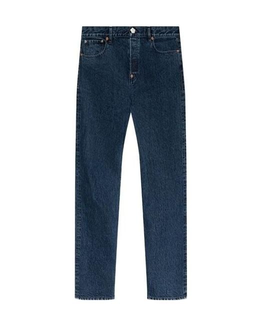 KENZO Blue Signature Japanese Denim Straight Fit Jeans for men