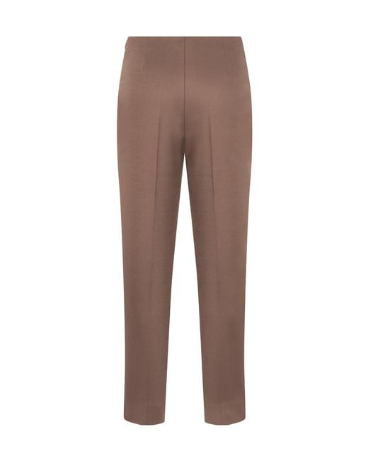 Peserico Brown Cigarette Trousers