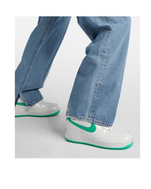 Nike Green Air Force 1 '07 Premium Leather Sneakers