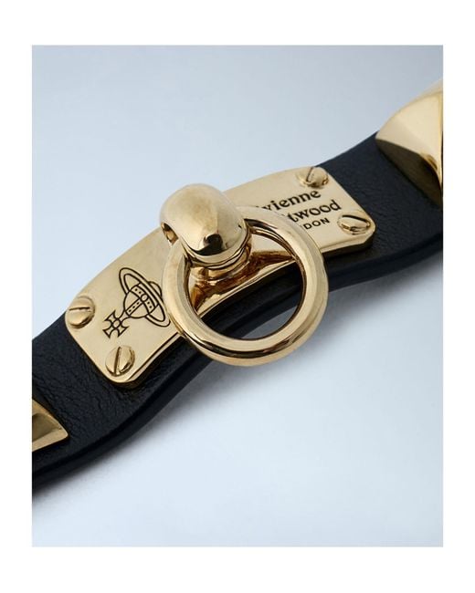 Vivienne Westwood White Polly Logo Engraved Bracelet