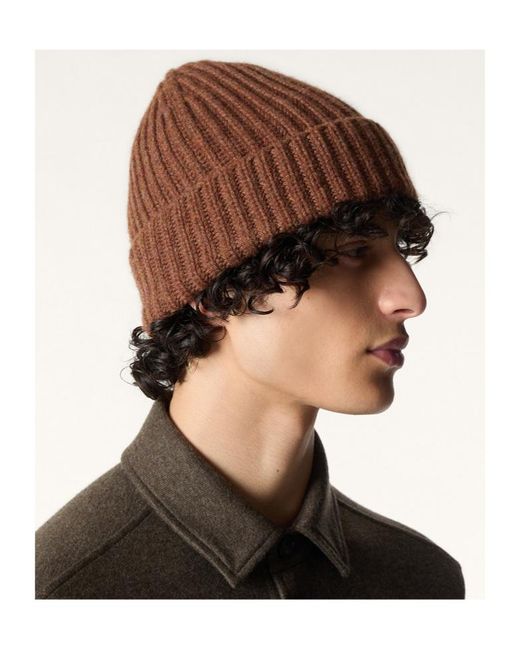Loro Piana Brown Maglia Inglese Hat for men