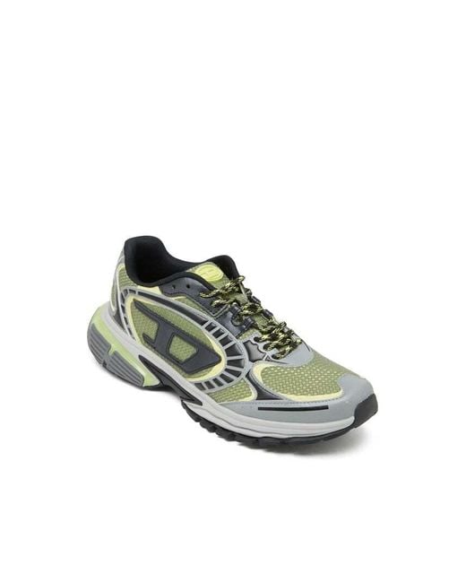 DIESEL Green S-pro-v-dense-mesh Sneakers With Oval D Logo for men
