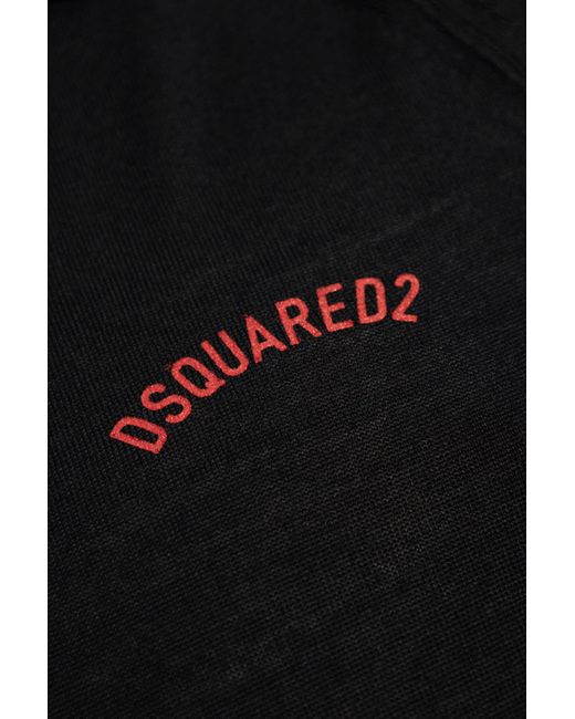 DSquared² Black Knitted Polo Shirt for men