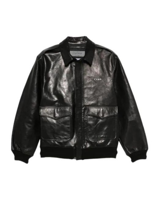 Yohji Yamamoto Black X Neighborhood Leather Jacket for men