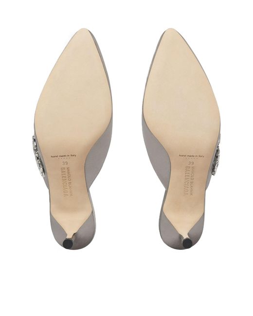 Balenciaga White Manolo Blahnik Mule