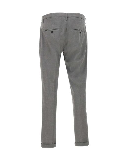 Dondup Gray Gaubert Slim Fit Pants for men