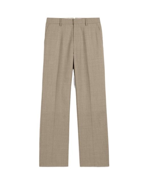AMI Gray Ami Straight Tailored Trousers for men