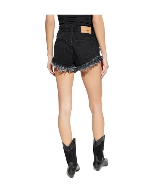 Isabel Marant Black Eneidala Denim Shorts