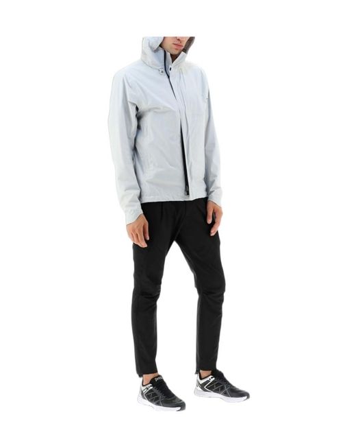 Herno Gray Minimal Technical Hooded Jacket for men