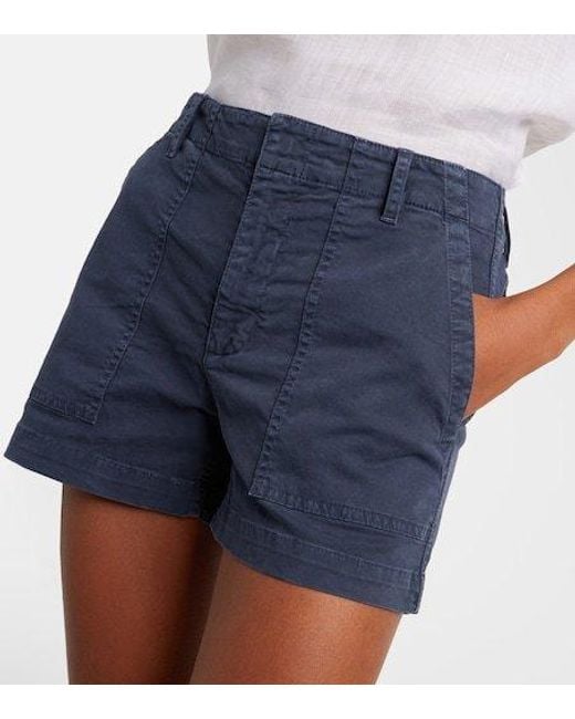 Nili Lotan Blue Utility Cotton Shorts