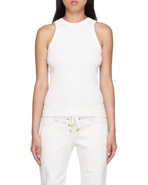 Dion Lee White Cut Out Tank Top