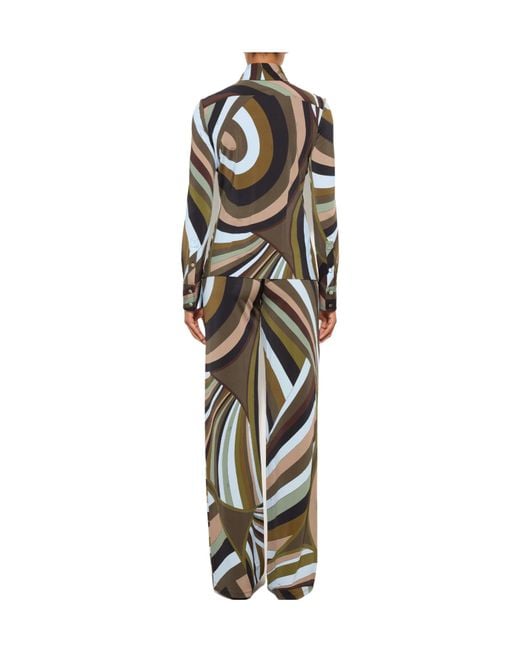 Emilio Pucci Multicolor Pucci Iride Flared Print Pants