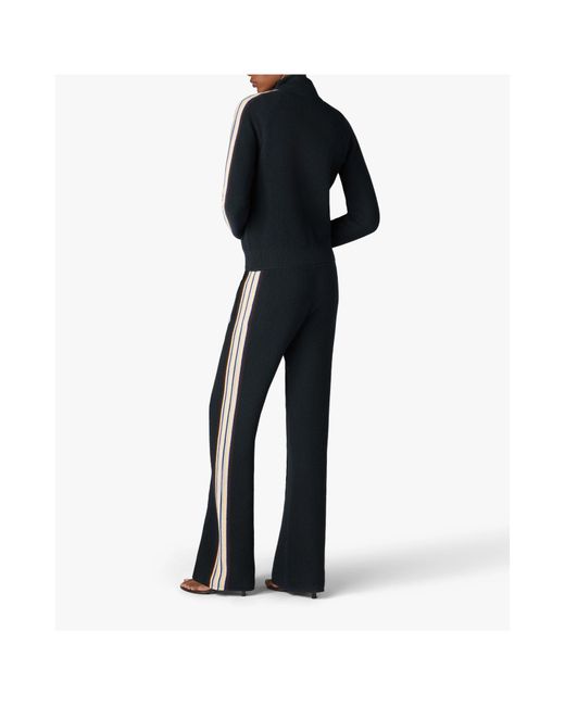 Casablanca Black Cafe Stripe Wide-Leg Pants