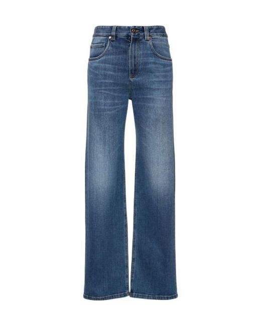 Brunello Cucinelli Blue Loose Denim Jeans