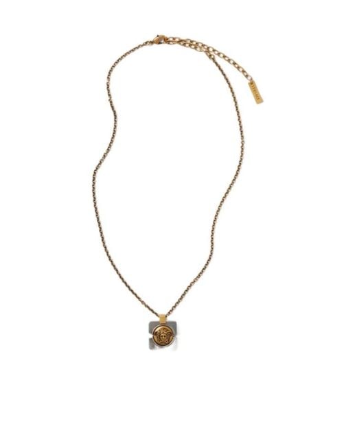 Versace Metallic Medusa Pendant Necklace for men