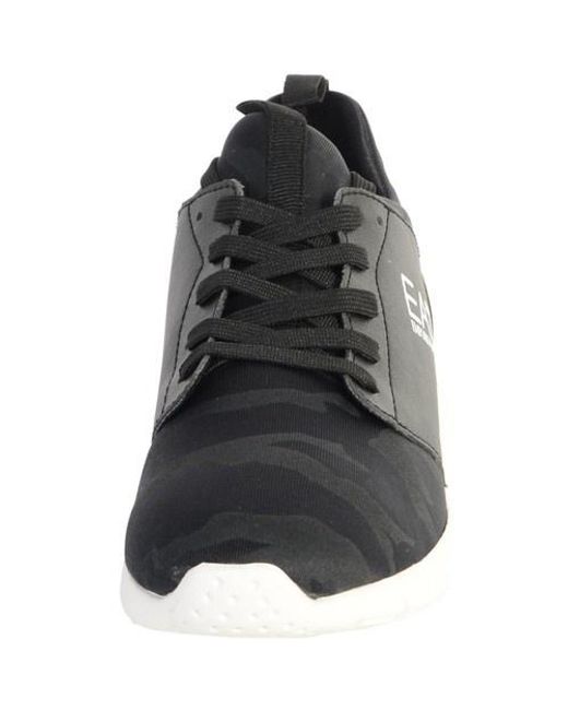 EA7 Black Tie Casual Sports Shoes for men