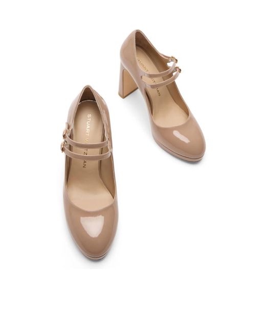 Stuart Weitzman Brown Babette Platform Mary Jane