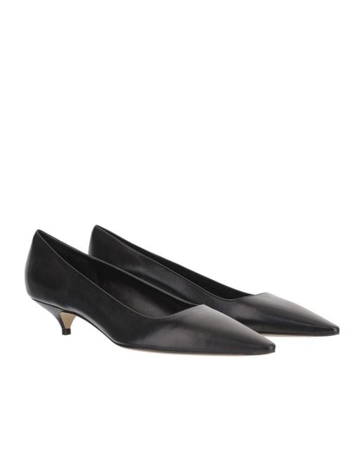 The Row Brown Liisa Kitten Heeled Pumps