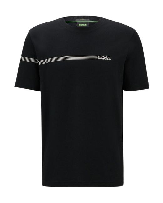 Boss Black Boss Logo Detailed Crewneck T-Shirt for men