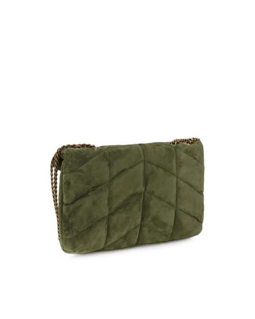 Saint Laurent Green Loulou Puffer Toy Quilted Shoulder Bag