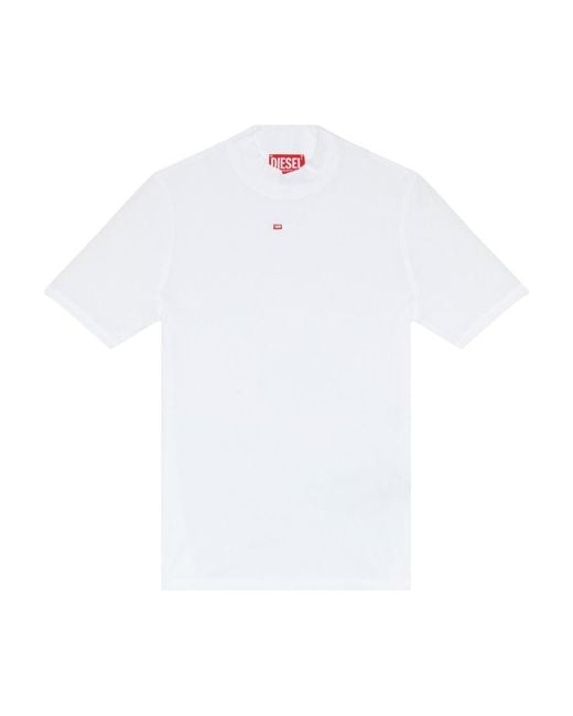 DIESEL White T-Mokky Short-Sleeved T-Shirt