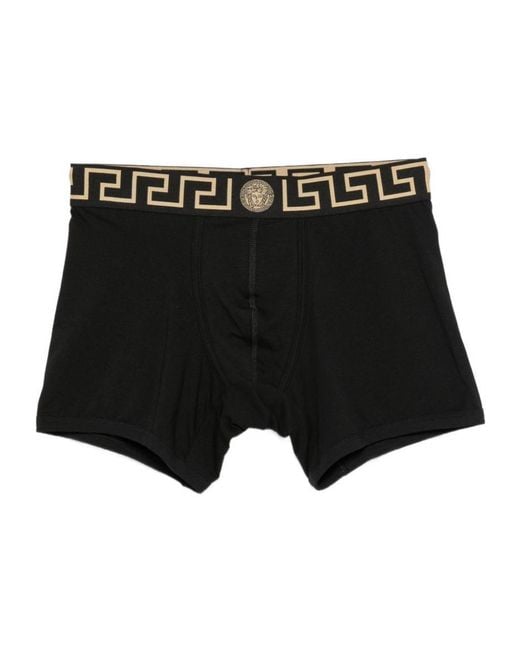 Versace Black Greca Medusa Briefs (Set Of Two) for men