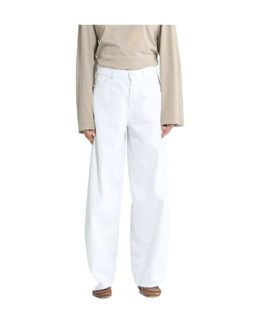 Haikure White Belt-Loop Jeans