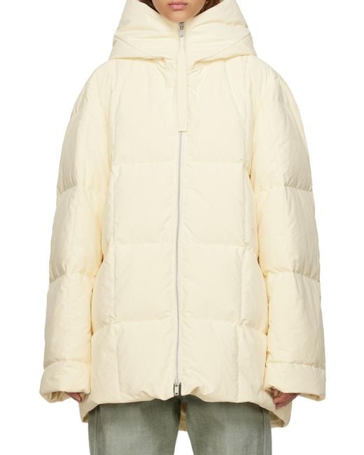 Jil Sander White Quilted Down Jacket